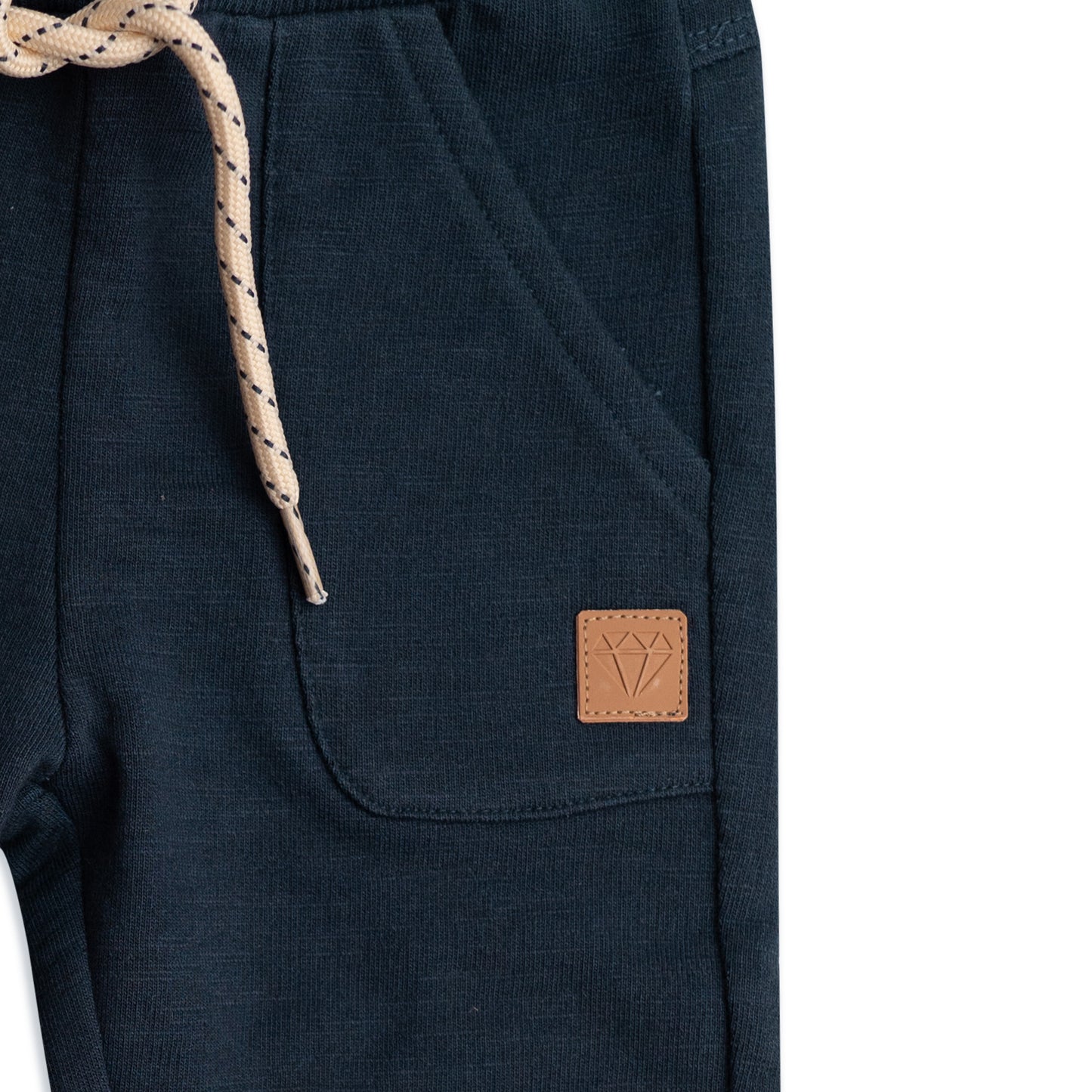 Little Chiq Baby Joggingbroek Blue Nights – 280 GSM Slub Sweat – Luxe Babykleding