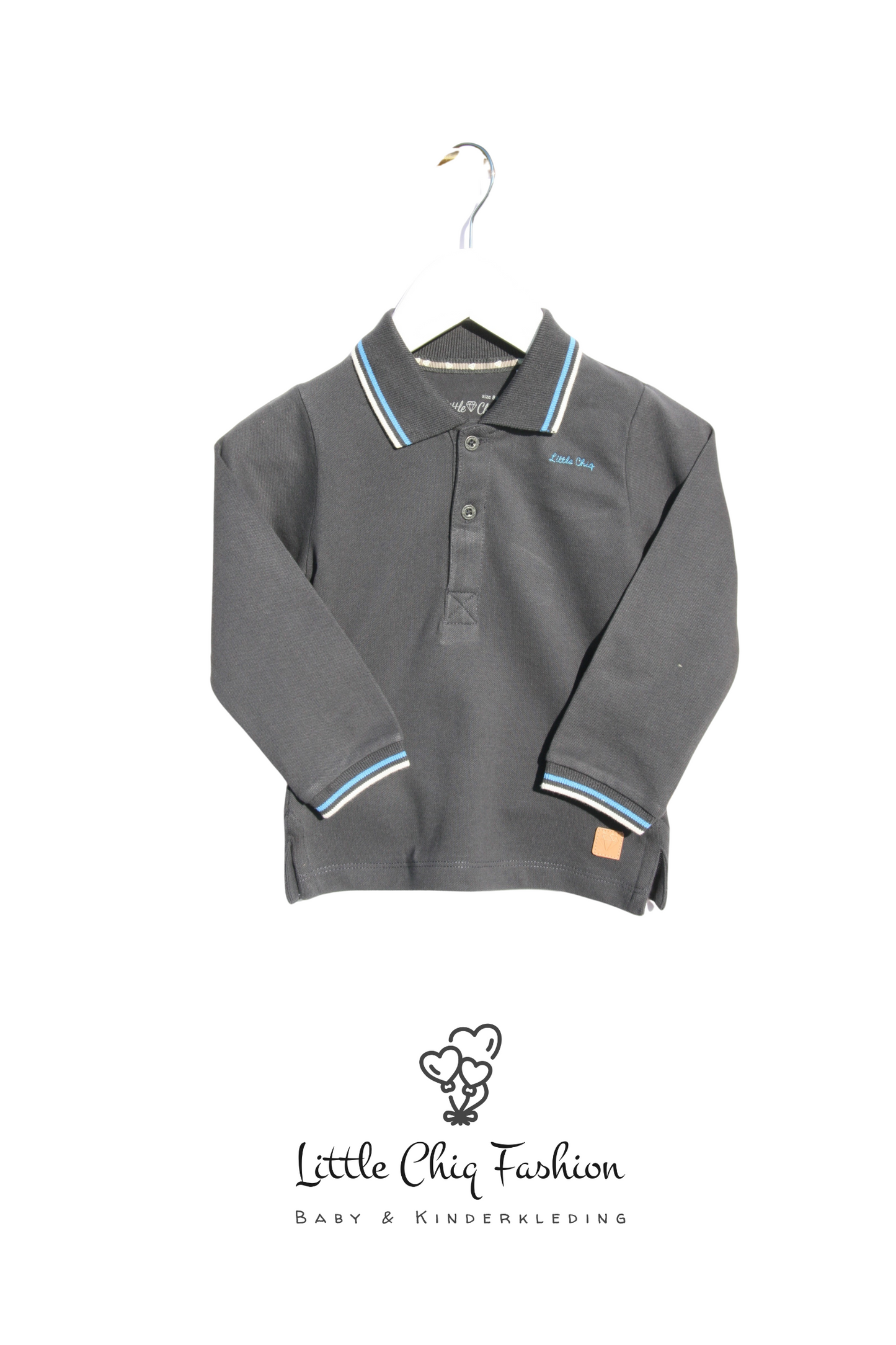 Little Chiq Baby Polo antraciet