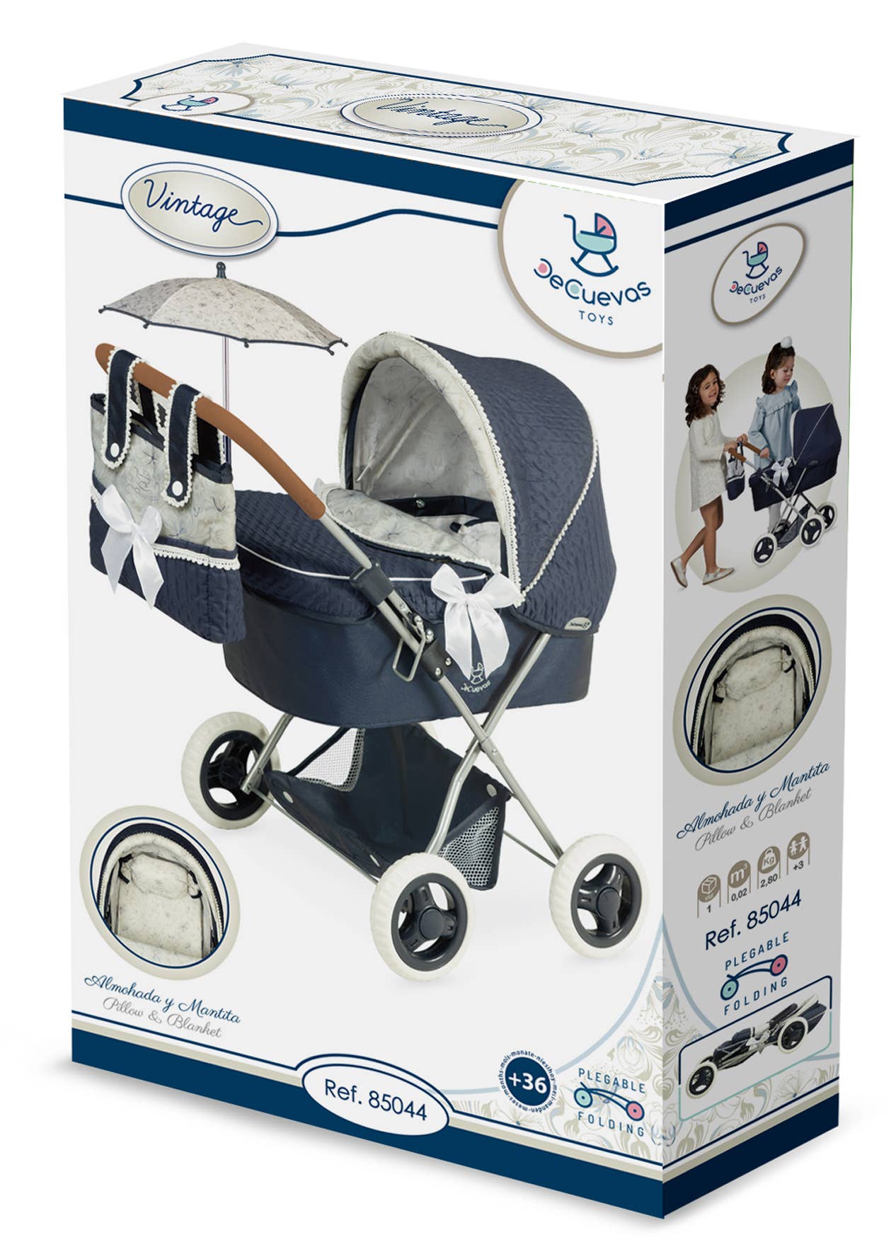 OPVOUWBARE POPPENWAGEN MET PARAPLU