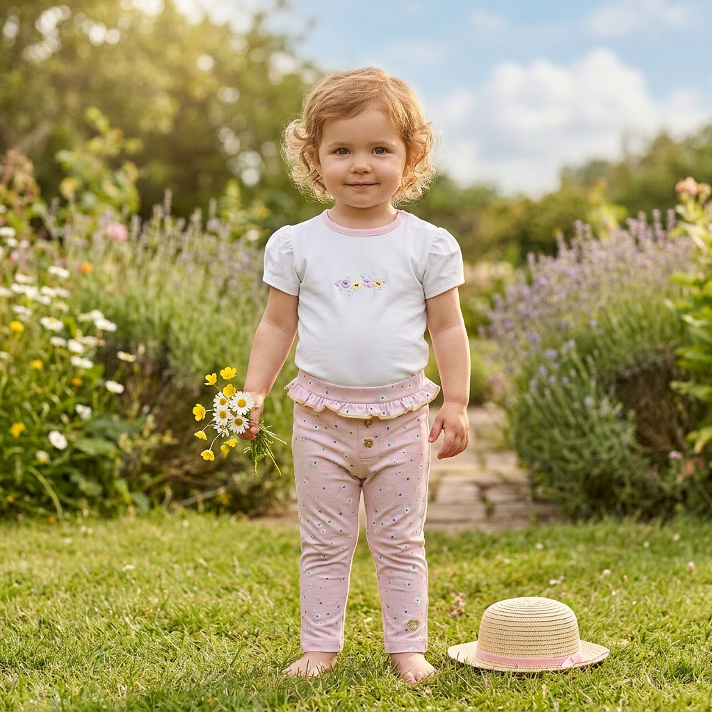 Little Chiq Baby legging Blushing Roze