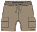 Funkle Short Beige met Zakken - Jongens korte broek