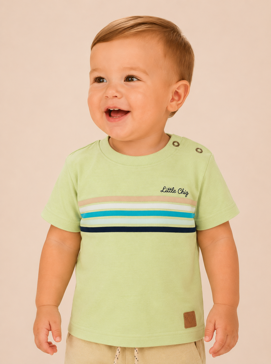 Baby T-shirt "Butterfly" (Striped Detail)