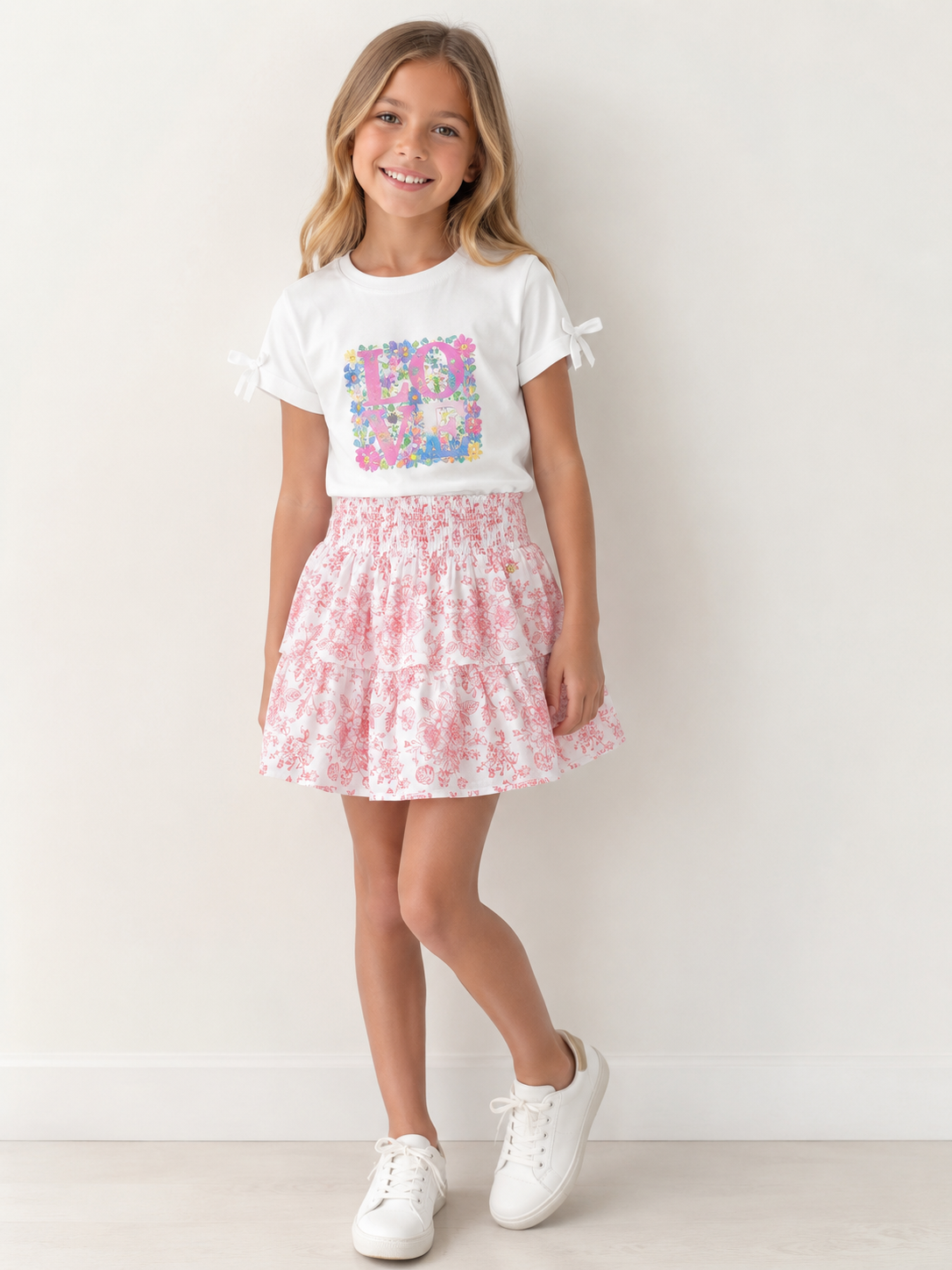 Meisjes T-shirt met LOVE print "Snow White"