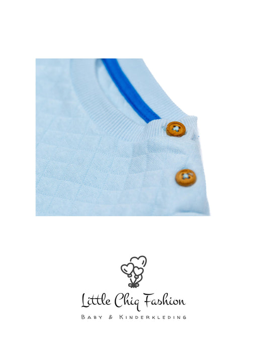 Little Chiq Baby Sweater wafelstof blauw