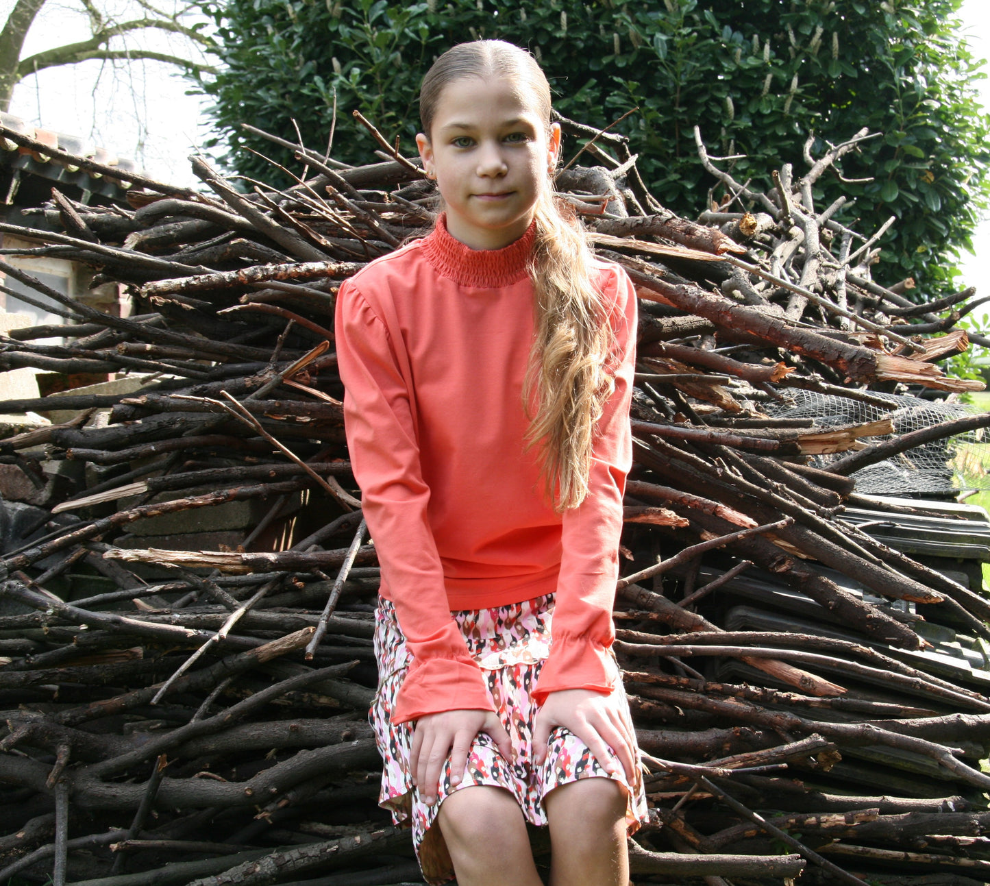 Funkle Girls Longsleeve oranje