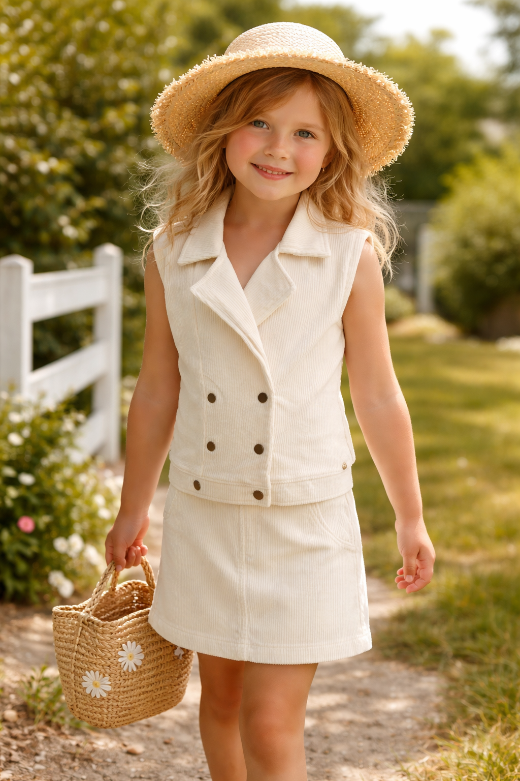Funkle Girls Gilet ribstof