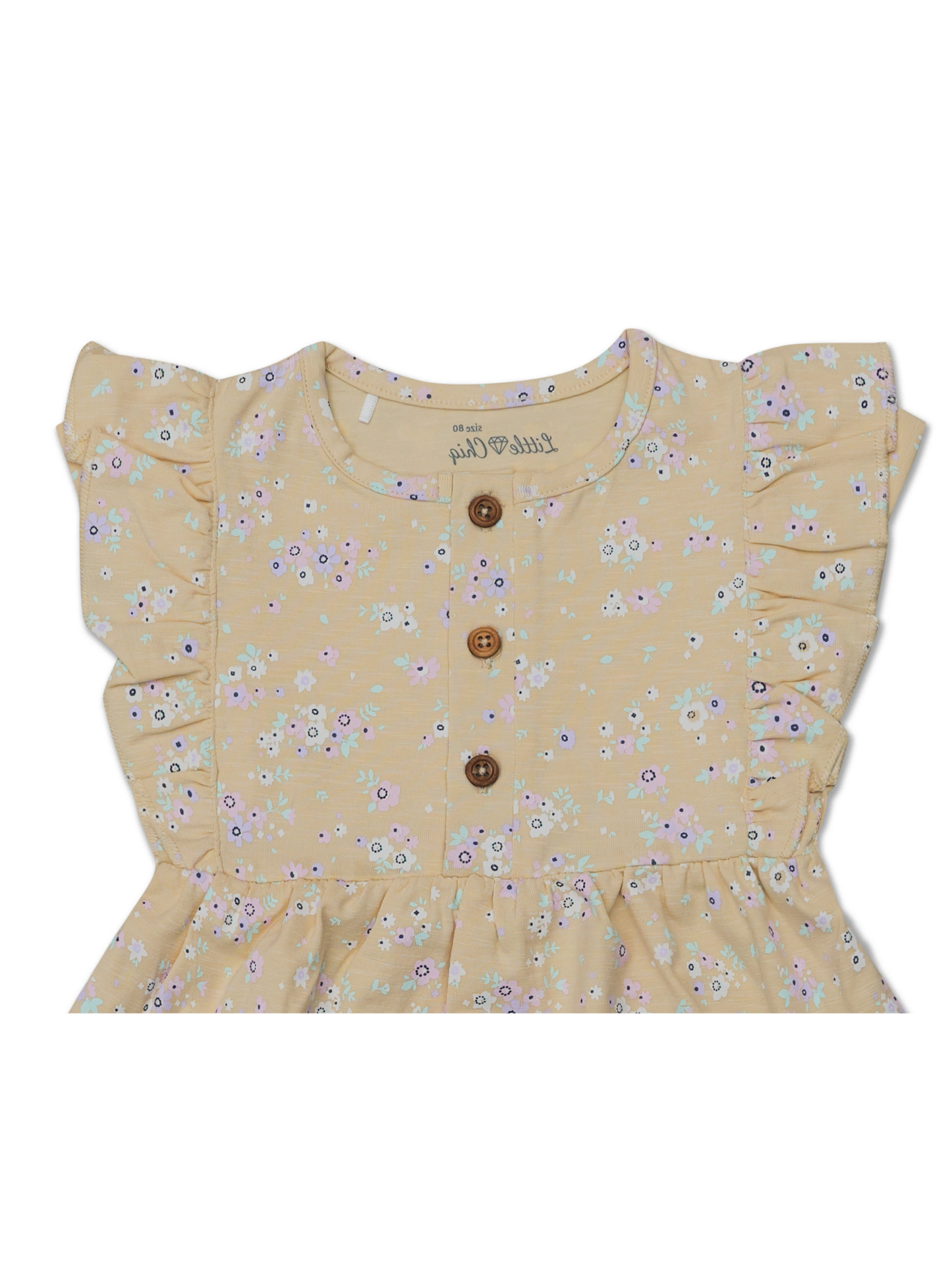 Luxe Baby Jurkje Zand met Vlindermouwen