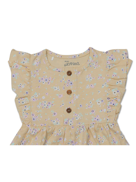Luxe Baby Jurkje Zand met Vlindermouwen