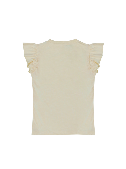 Funkle T-shirt Buttercream – Lycra Slub Jersey – Luxe Baby- & Kinderkleding
