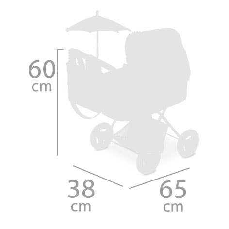 OPVOUWBARE POPPENWAGEN MET PARAPLU