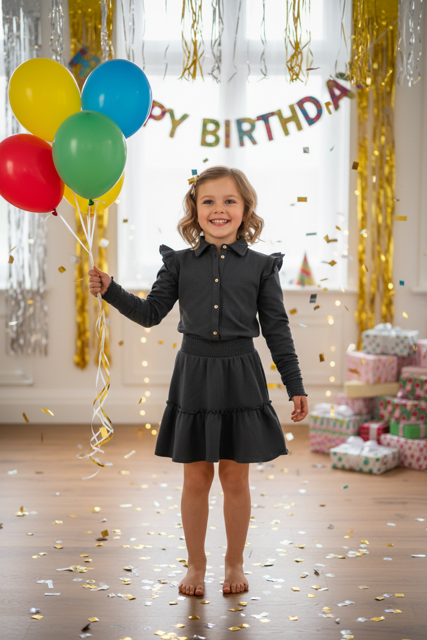 Funkle Girls Jurk zwart