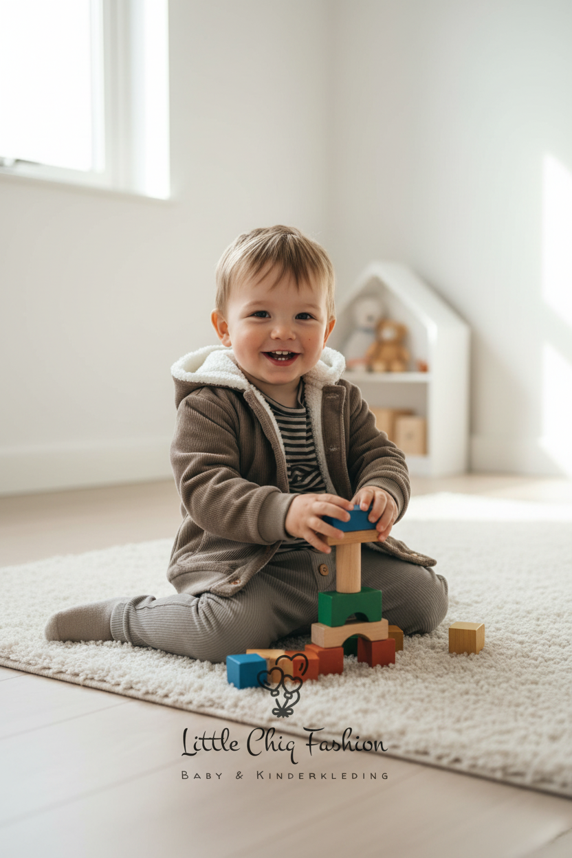 Little Chiq Baby Teddy Jas – Gevoerd & Warm – Exclusieve Baby Mode