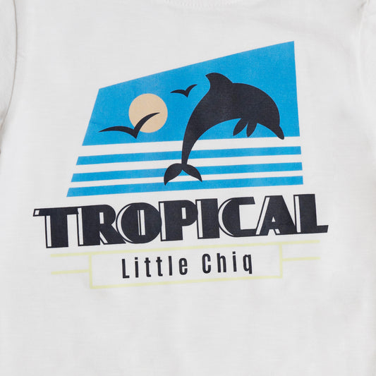 Baby T-shirt "Snow White" (Dolphin Print)