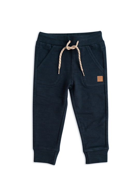 Little Chiq Baby Joggingbroek Blue Nights – 280 GSM Slub Sweat – Luxe Babykleding