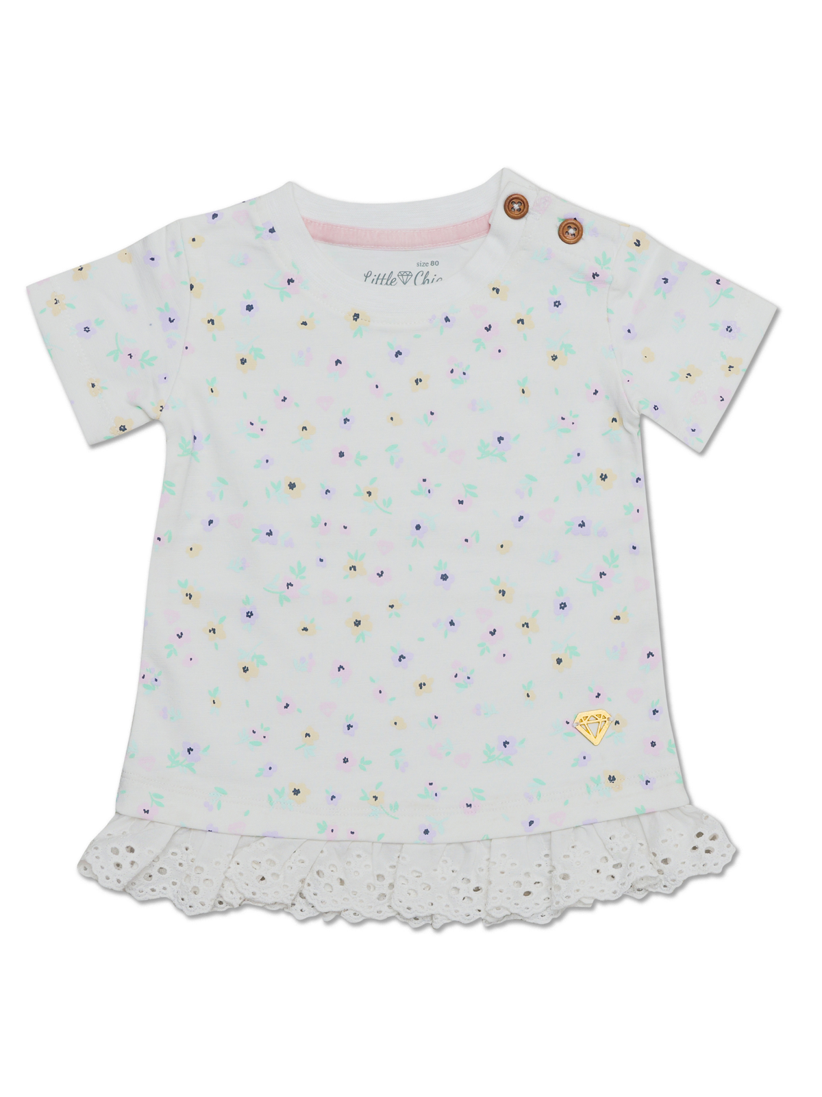 Little Chiq Wit Baby Shirt Bloem Confetti