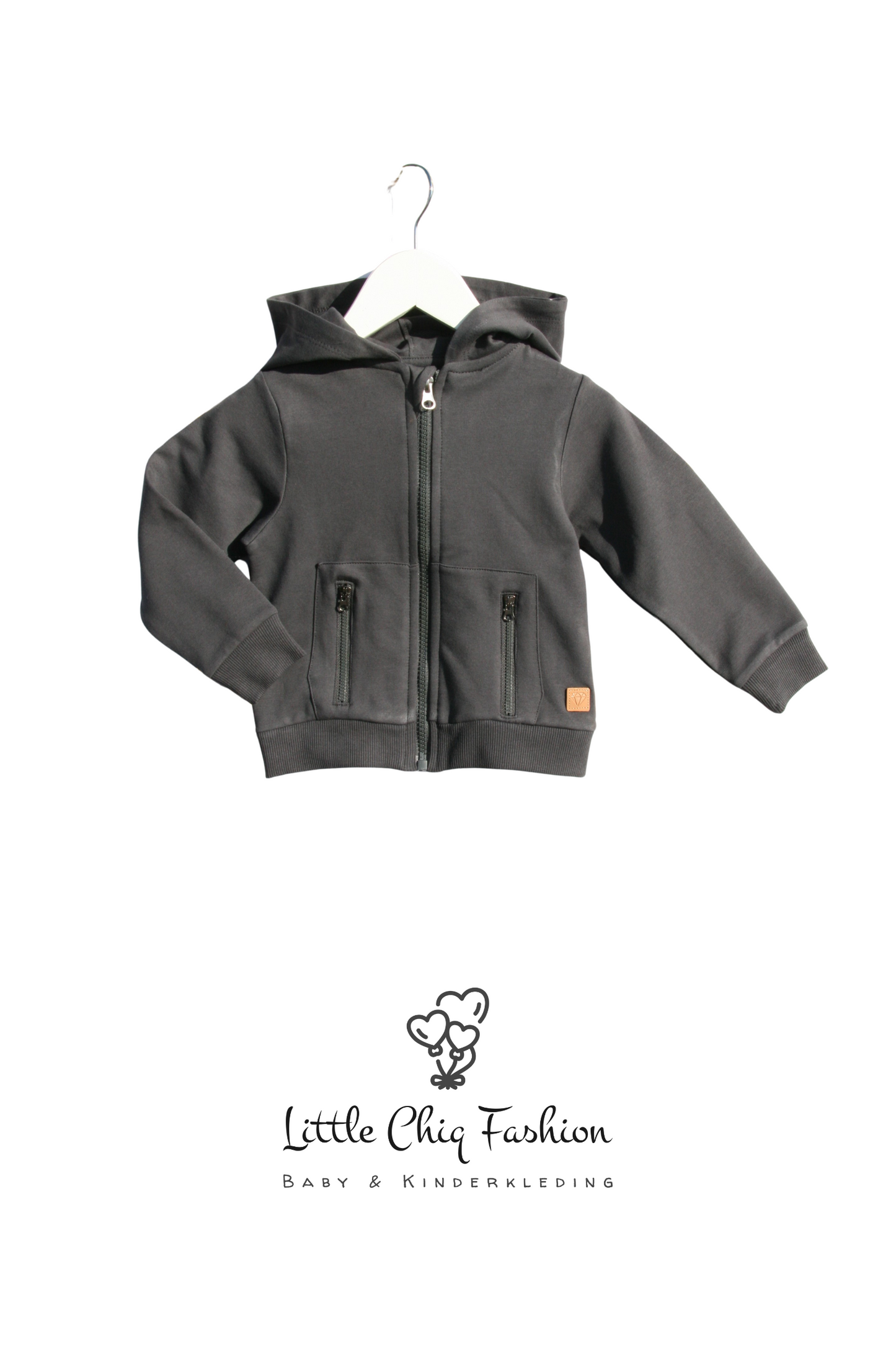 Little Chiq Baby Vest met capuchon antractiet