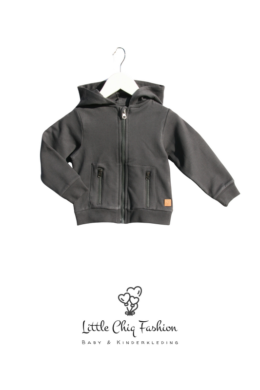Little Chiq Baby Vest met capuchon antractiet