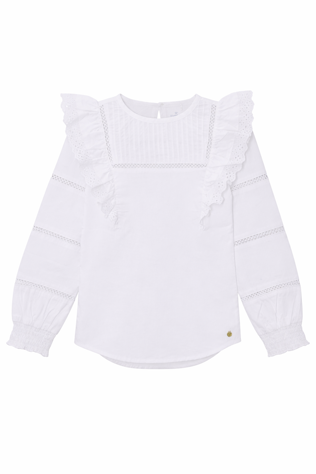 Funkle Blouse Snow White – Paper Touch Cotton Poplin – Luxe Meisjesmode