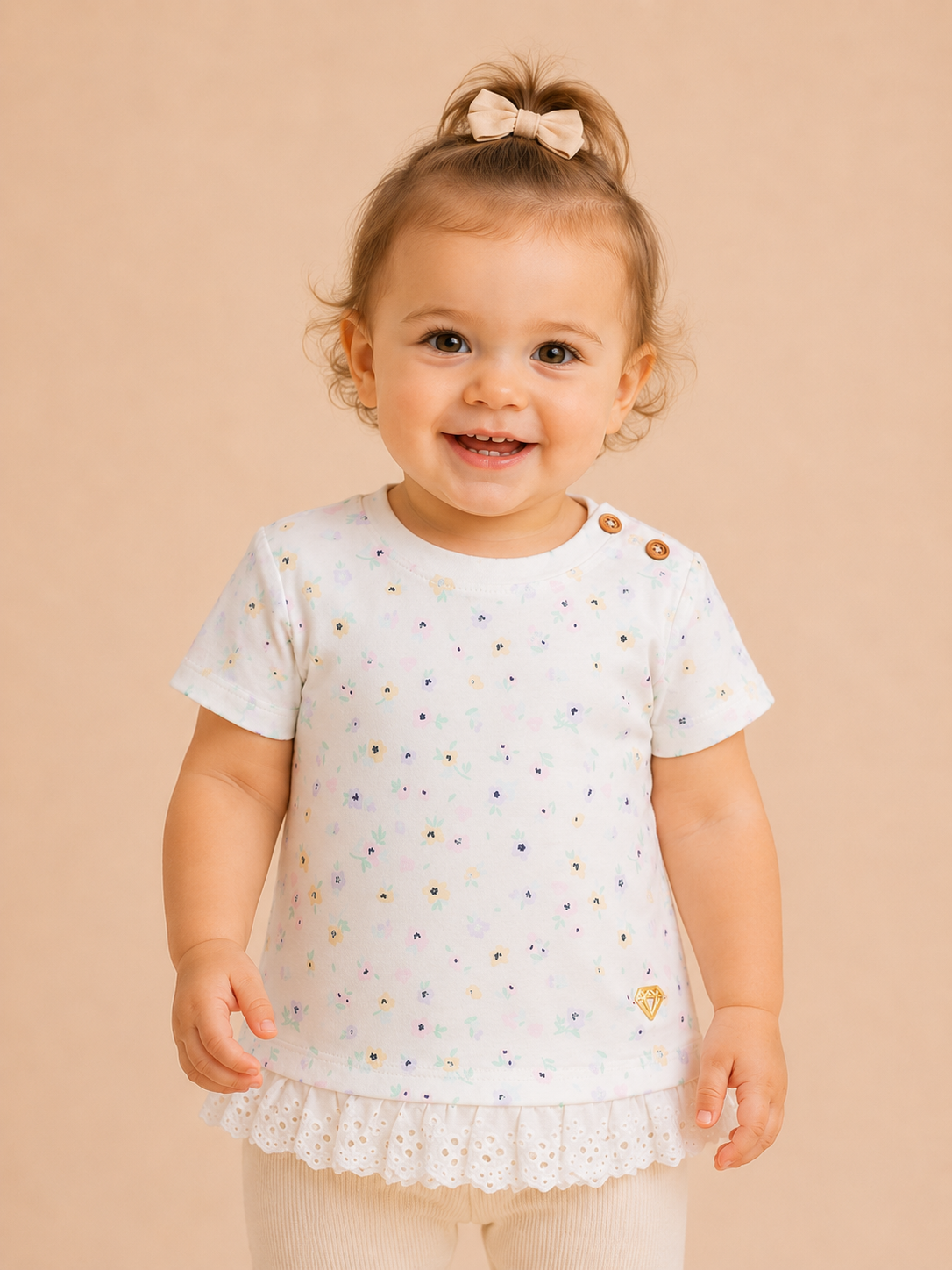 Little Chiq Wit Baby Shirt Bloem Confetti