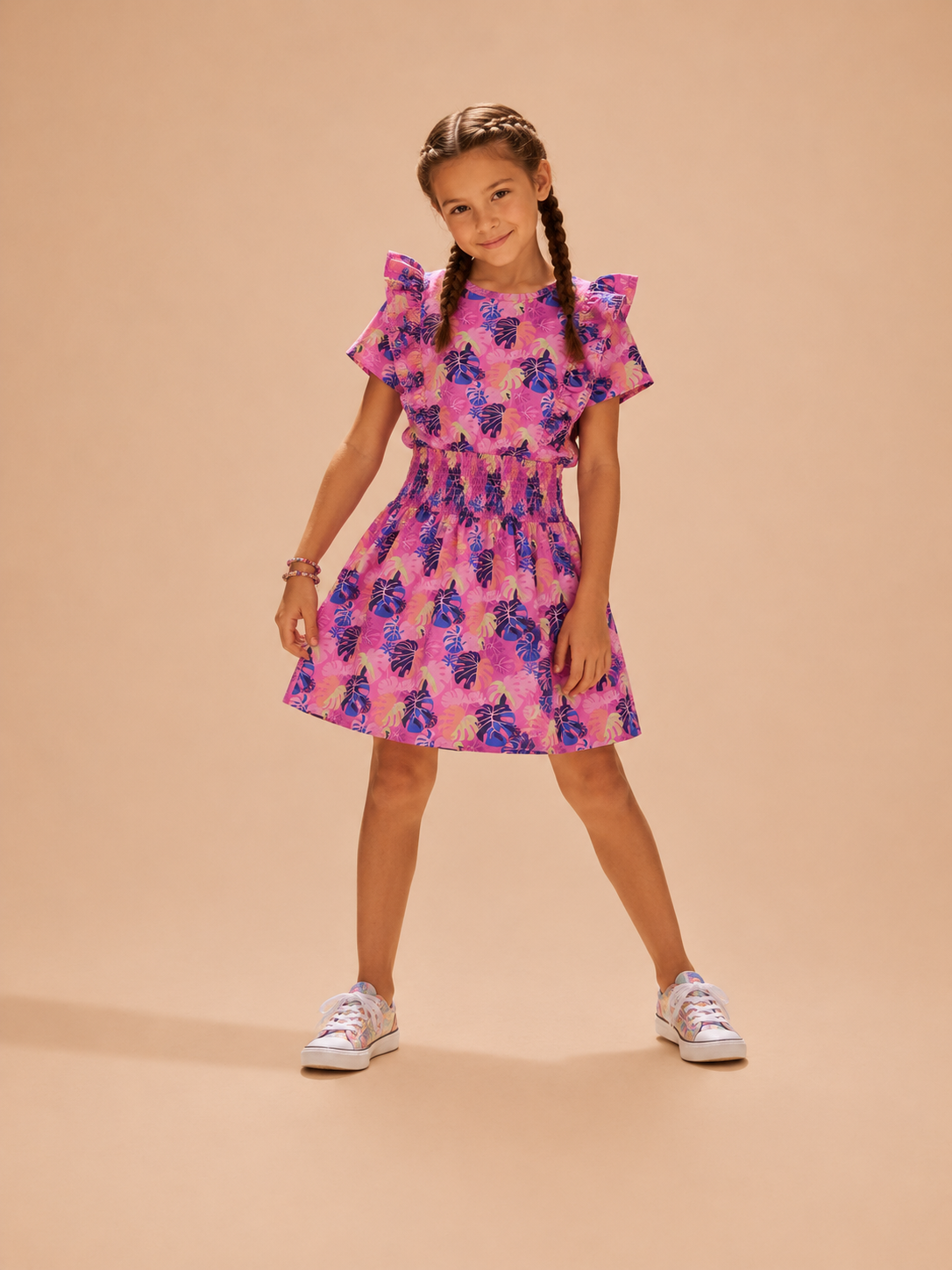 Funkle Jurk Orchid Petal – Meisjes jurk – Luxe Kinderkleding
