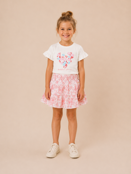 Funkle T-shirt Snow White – Lycra Slub Jersey & Cotton Poplin