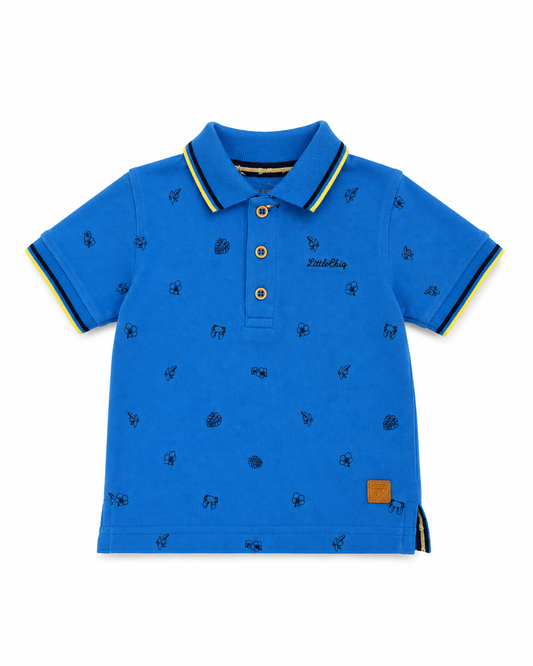Baby Polo "Malibu Blue" (Lycra Piqué)