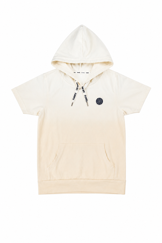 Funkle Jongens Hoodie Shirt – Kleuroverloop Off-White naar Beige