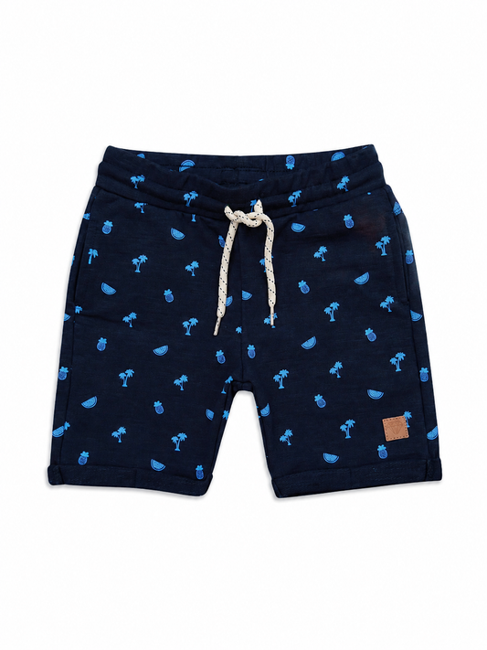 Baby Shorts "Blue Nights" (Shark/Fish Print)