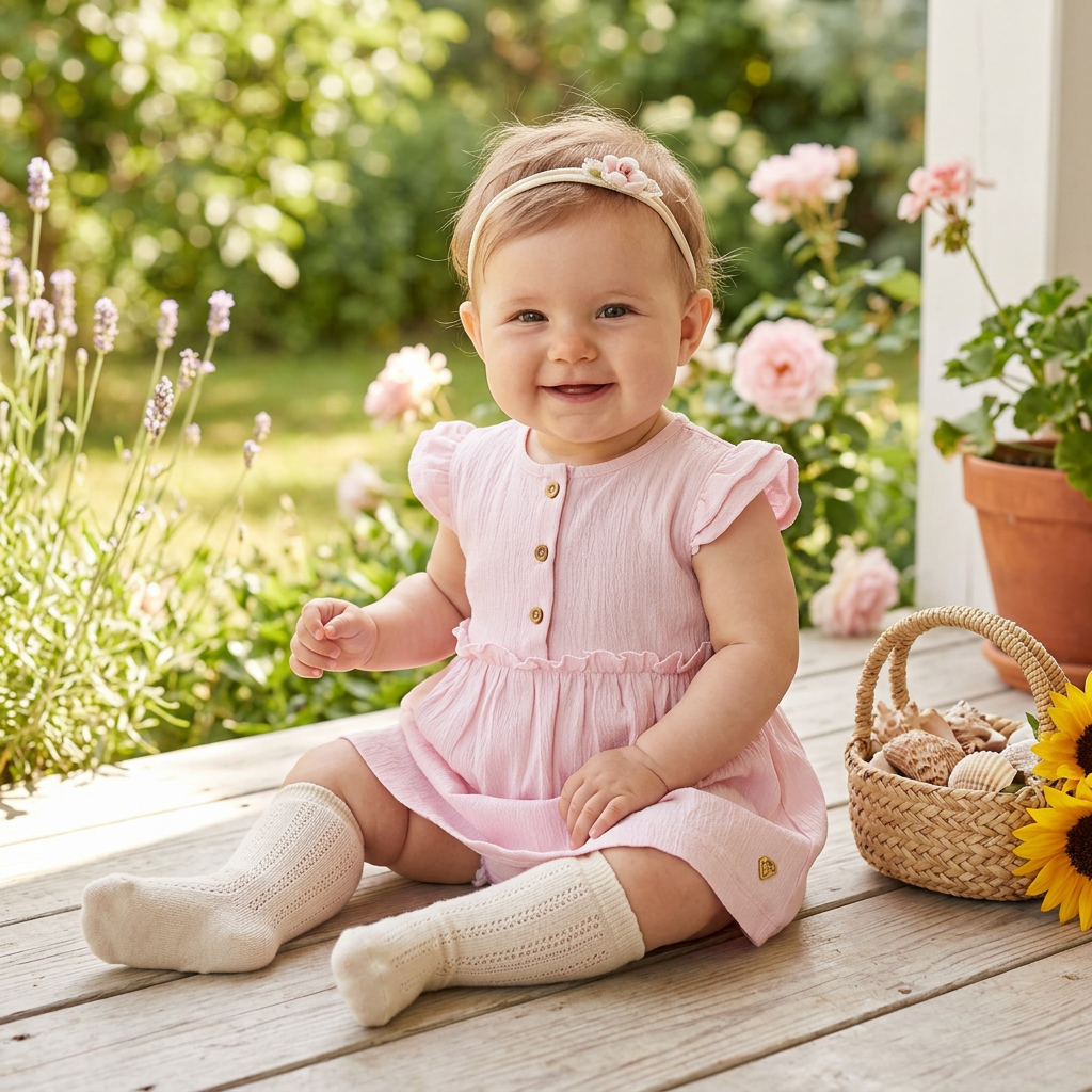 Little Chiq Baby jurkje Blushing Roze