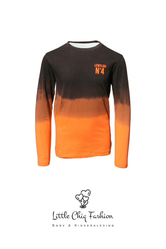 LewyLou NO4 Longleeve zwart - oranje