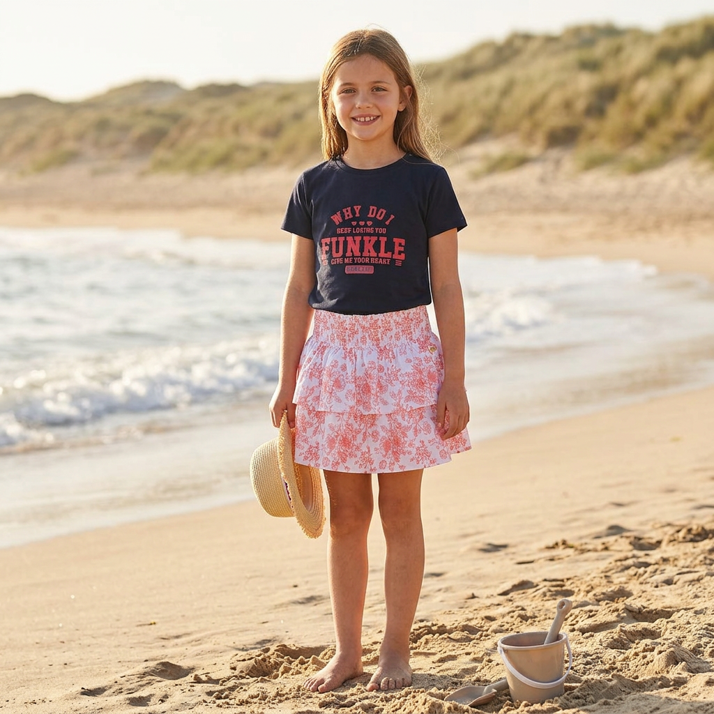 Funkle Skirt Poppy Red – Meisjes rok – Luxe Kinderkleding