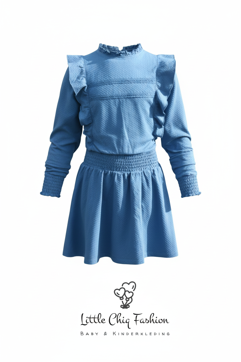 Funkle Girls Sportief Jurkje Royal Blue – Met Ruches & Volants