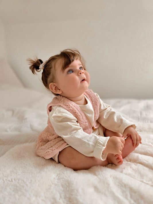 Little Chiq Baby Soft Teddy Gilet – Hoogwaardige Fleece – Exclusieve Baby Mode