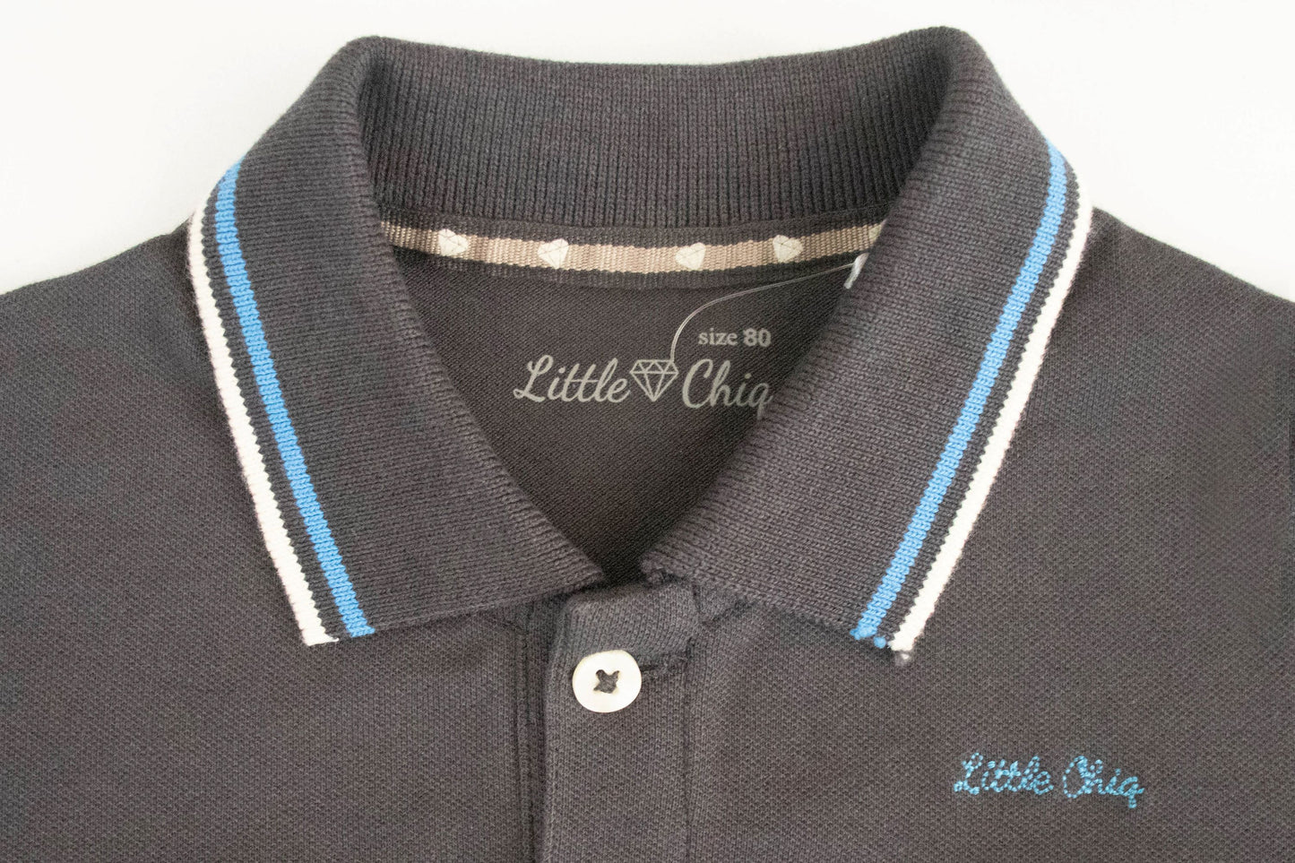 Little Chiq Baby Polo antraciet