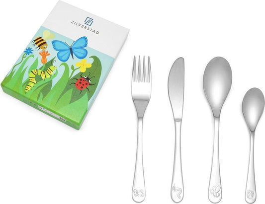 Kinderbestek 4-delige set Natuurvriendjes