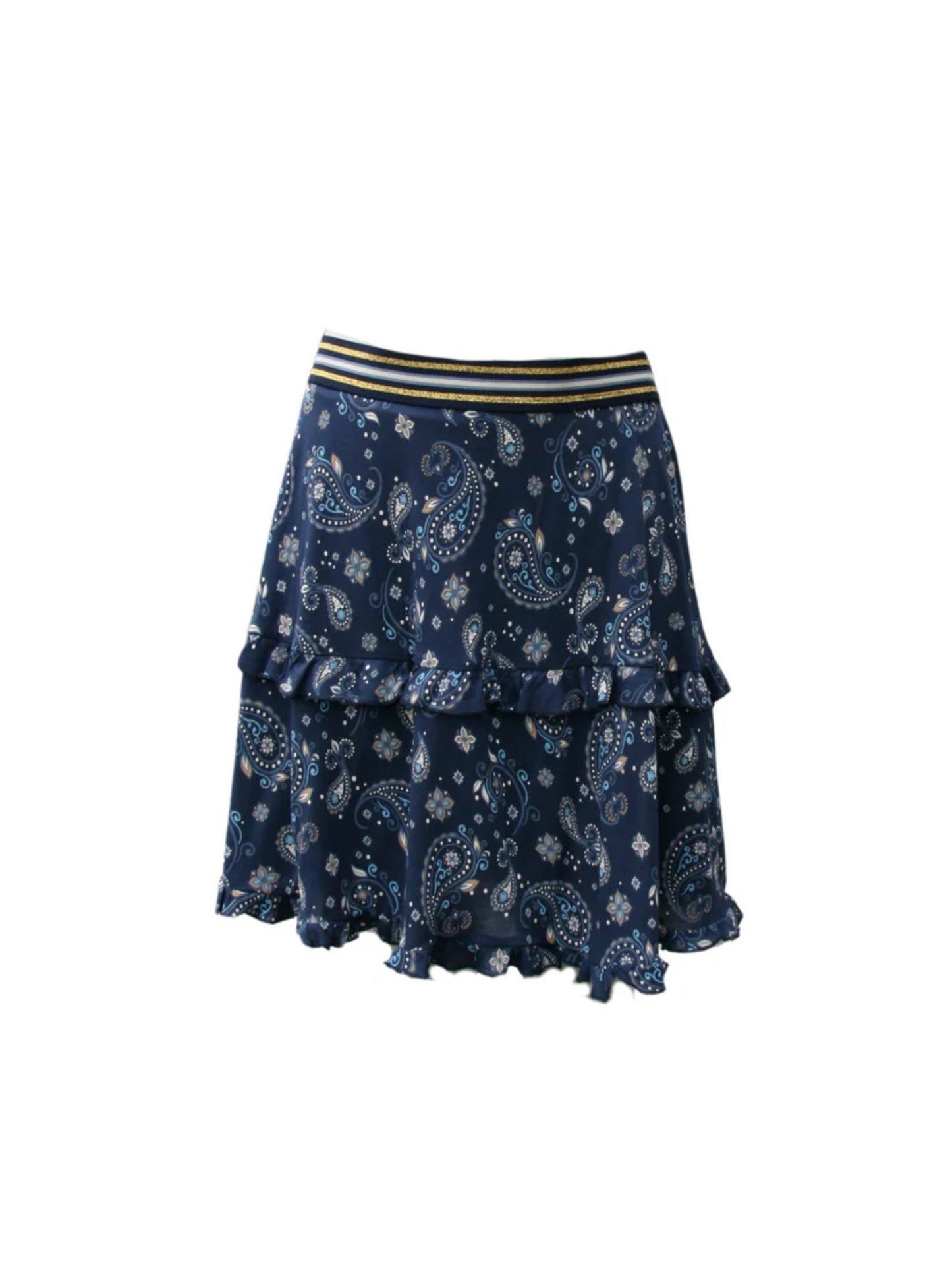 Funkle Girls Rok donkerblauw met print