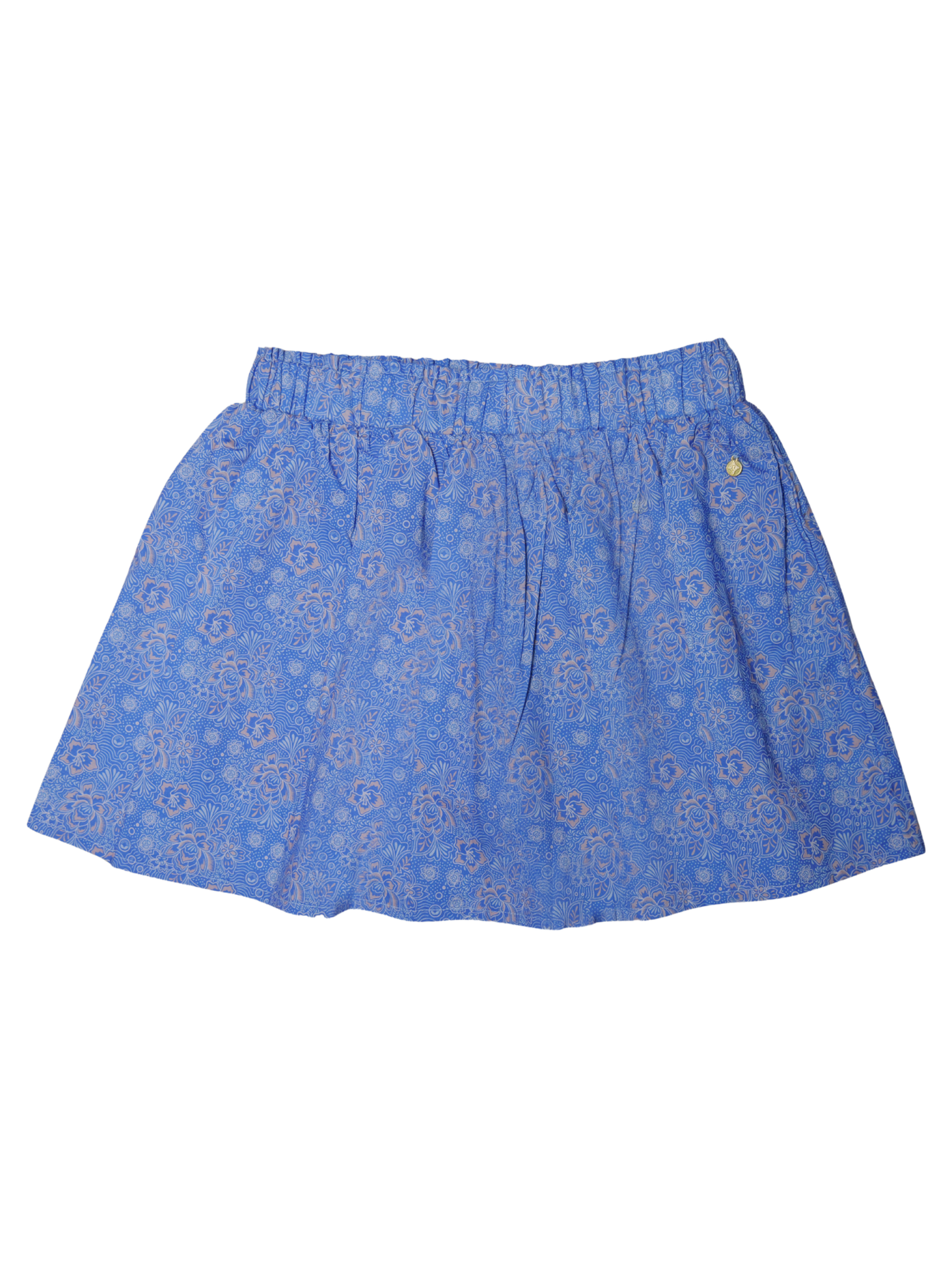 Funkle Skirt French Blue – Cotton Poplin AOP – Exclusieve Meisjesmode