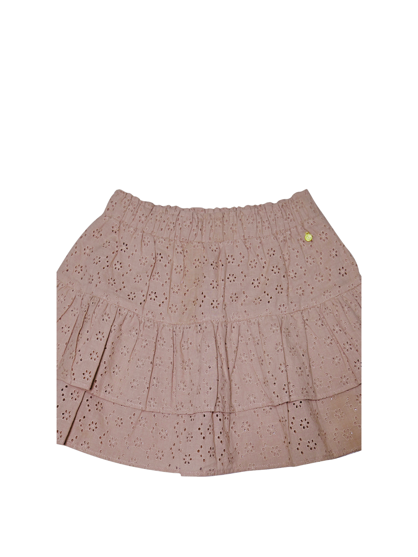 Funkle Skirt Warm Taupe – Cotton Broderie – High-End Kids Fashion