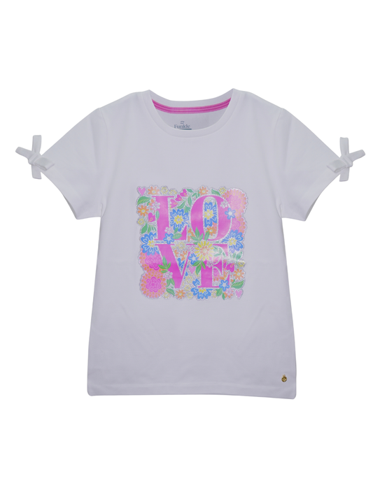 Meisjes T-shirt met LOVE print "Snow White"