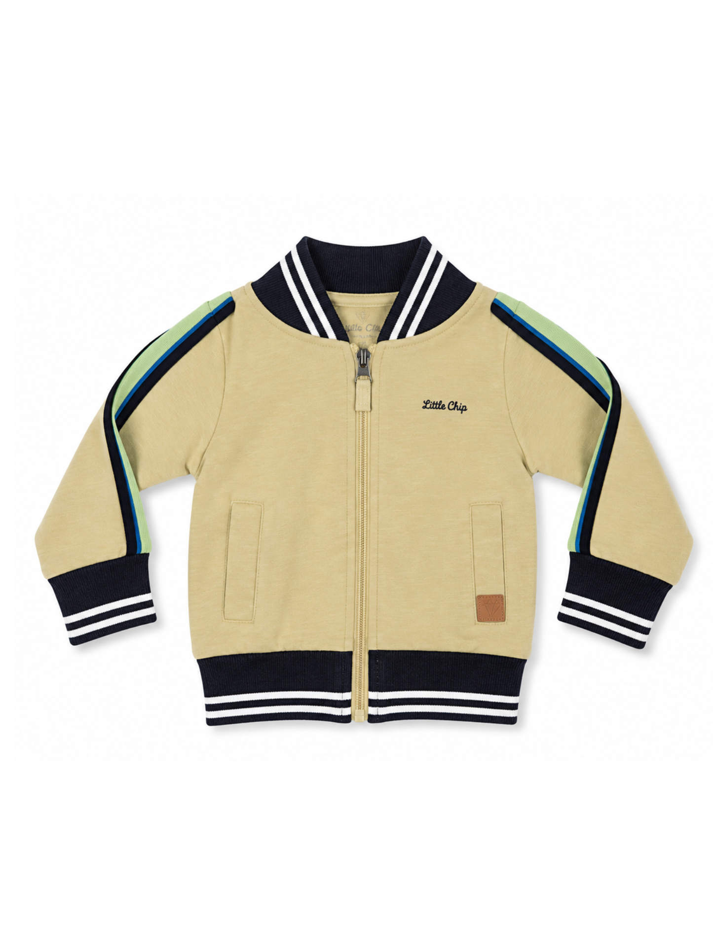 Little Chiq Baby Jongens Vest – Beige/Groen