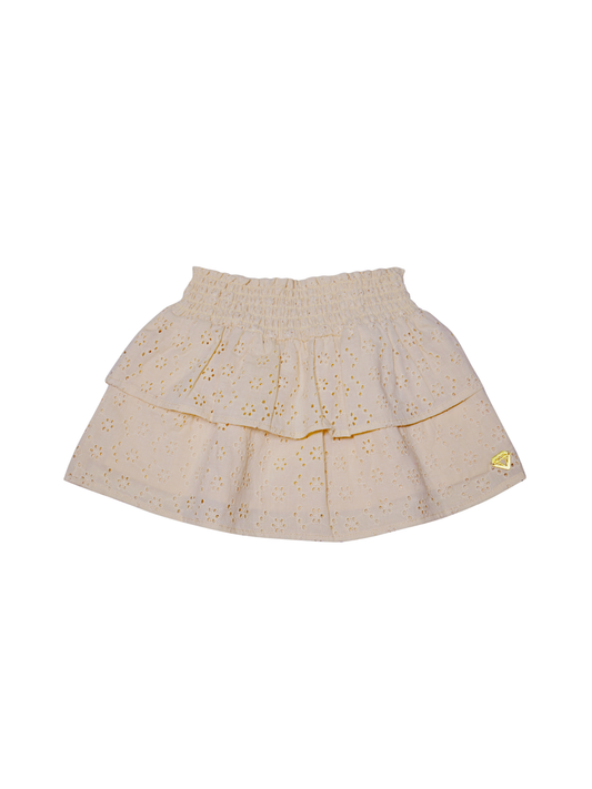 Little Chiq Luxe Baby Rok Zand met Broderie