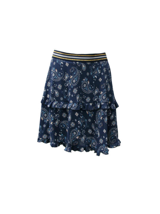 Funkle Girls Rok donkerblauw met print
