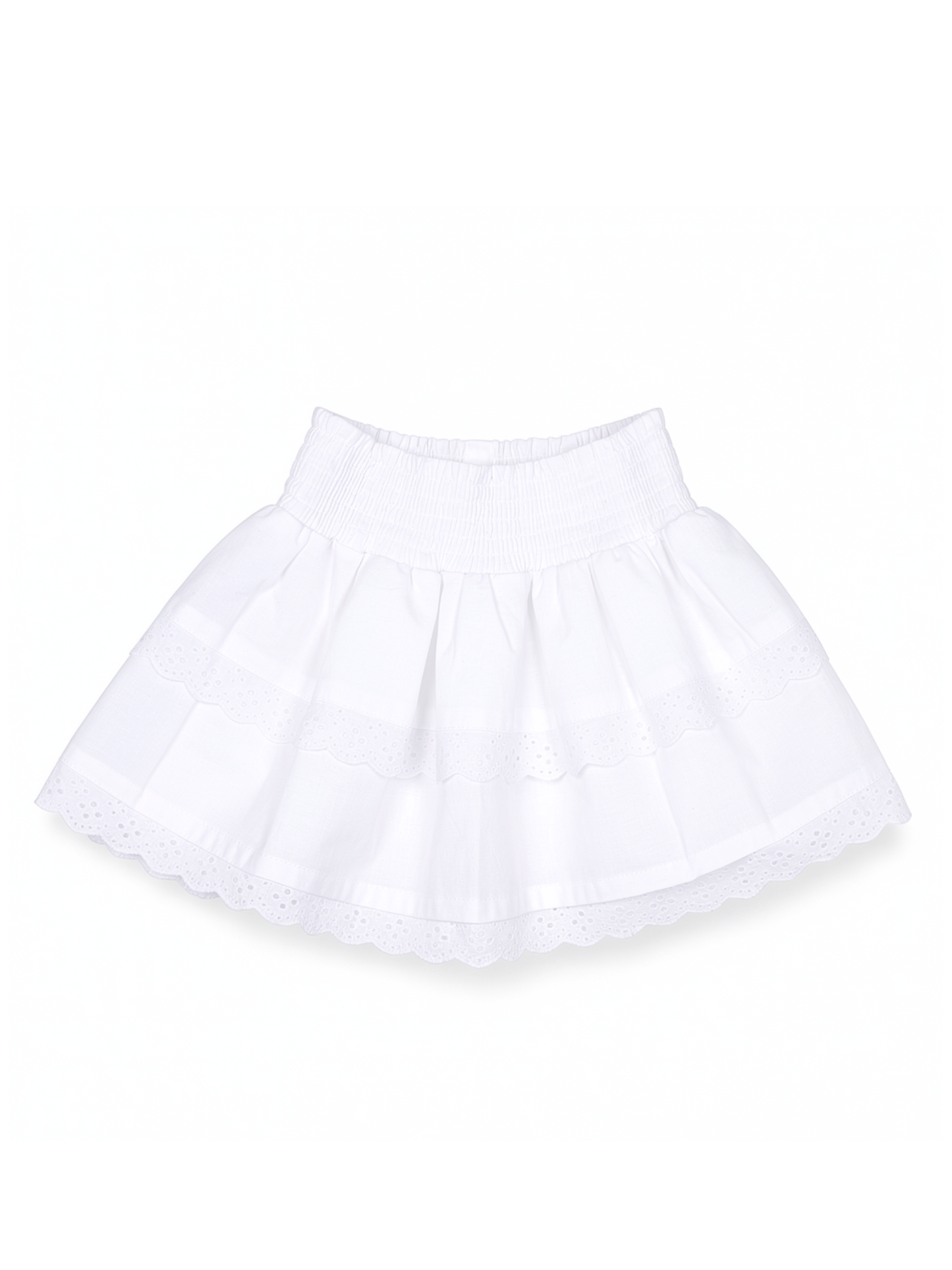 Meisjes Rok "Snow White" Witte rok met broderie