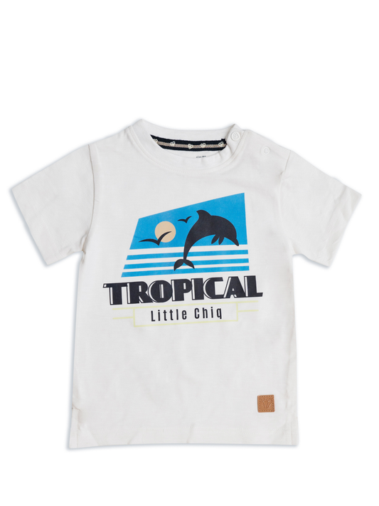 Baby T-shirt "Snow White" (Dolphin Print)