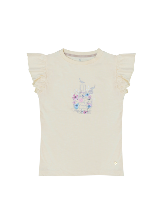 Funkle T-shirt Buttercream – Lycra Slub Jersey – Luxe Baby- & Kinderkleding