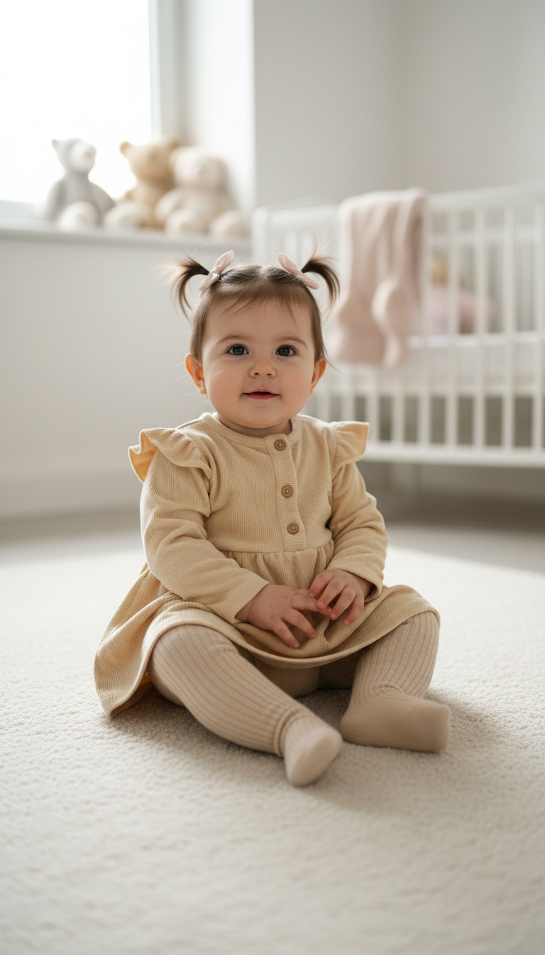 Little Chiq Baby jurk ribstof