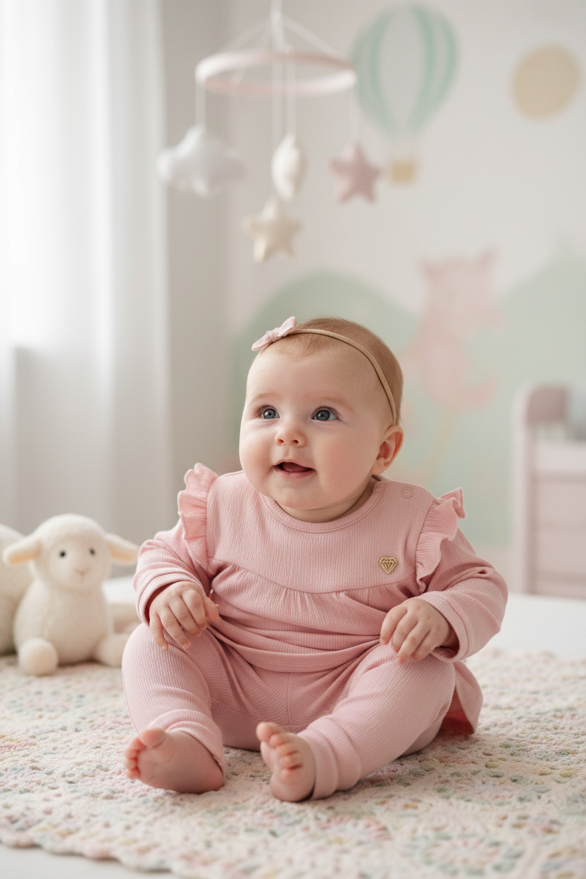 Little Chiq Baby jurk zacht rose