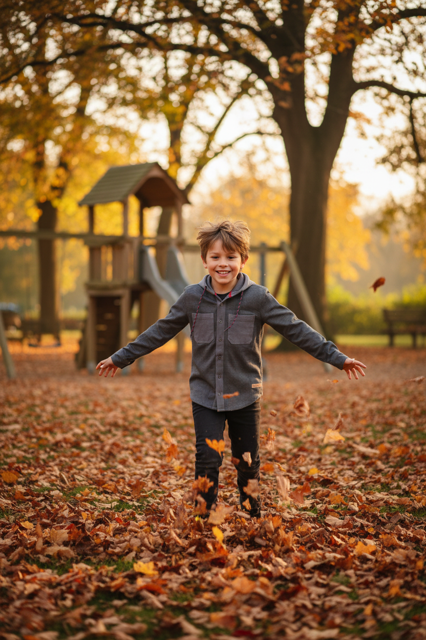 Funkle Boys Overshirt – Grijs Geruit met Capuchon – Casual Luxe